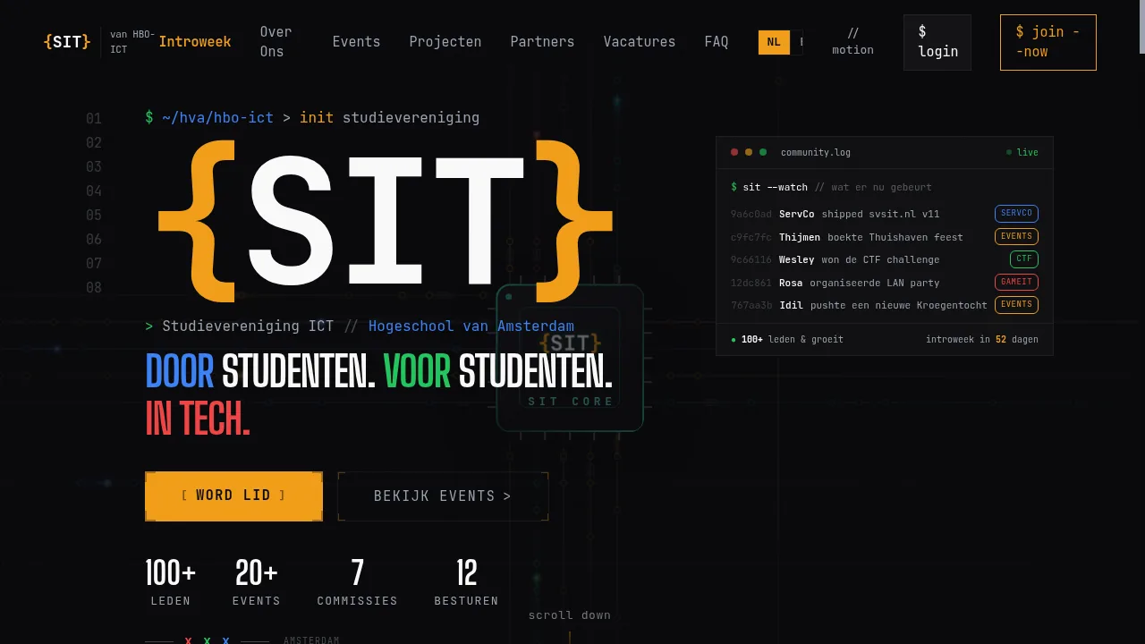Live screenshot van svsit.nl